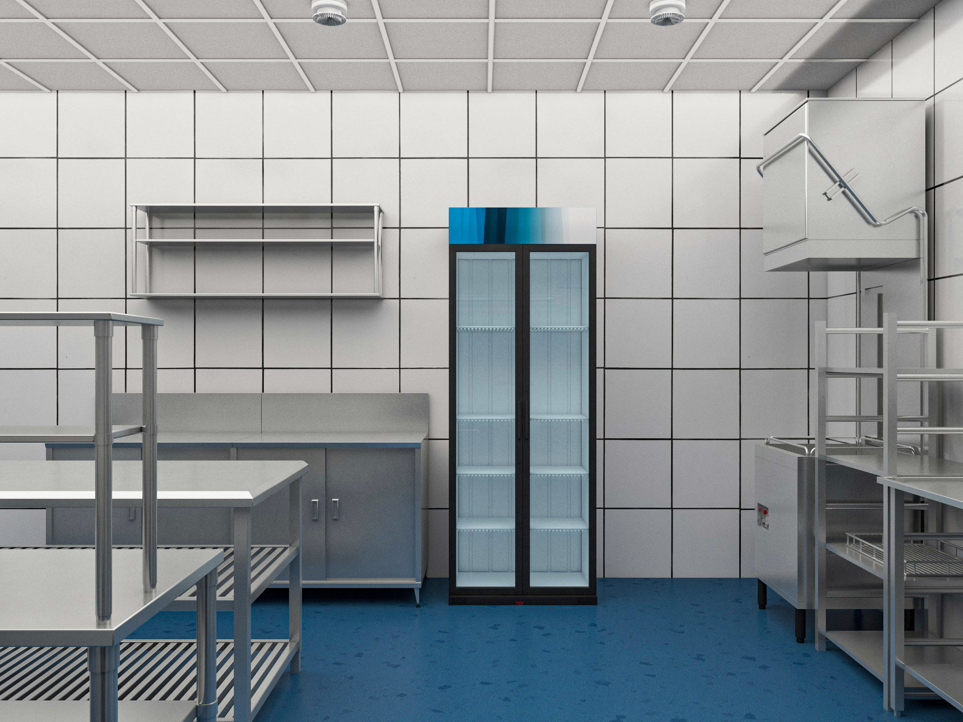 Commercial Kitchen 7 3D model_6