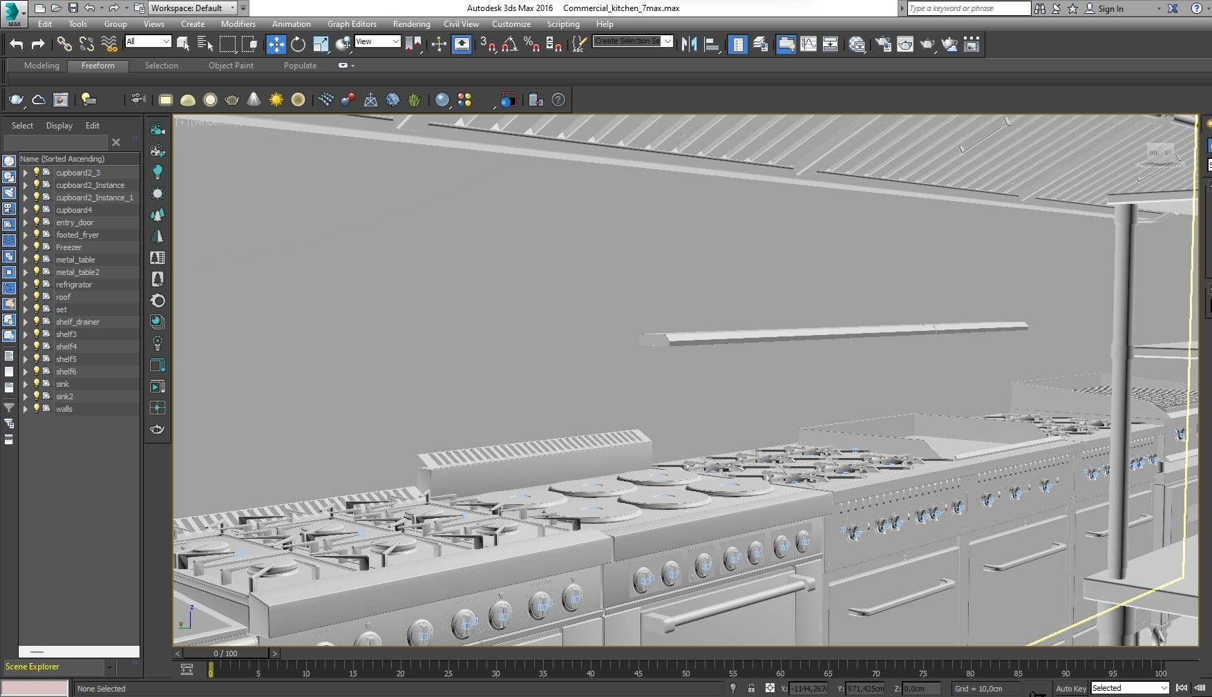 Commercial Kitchen 7 3D model_19