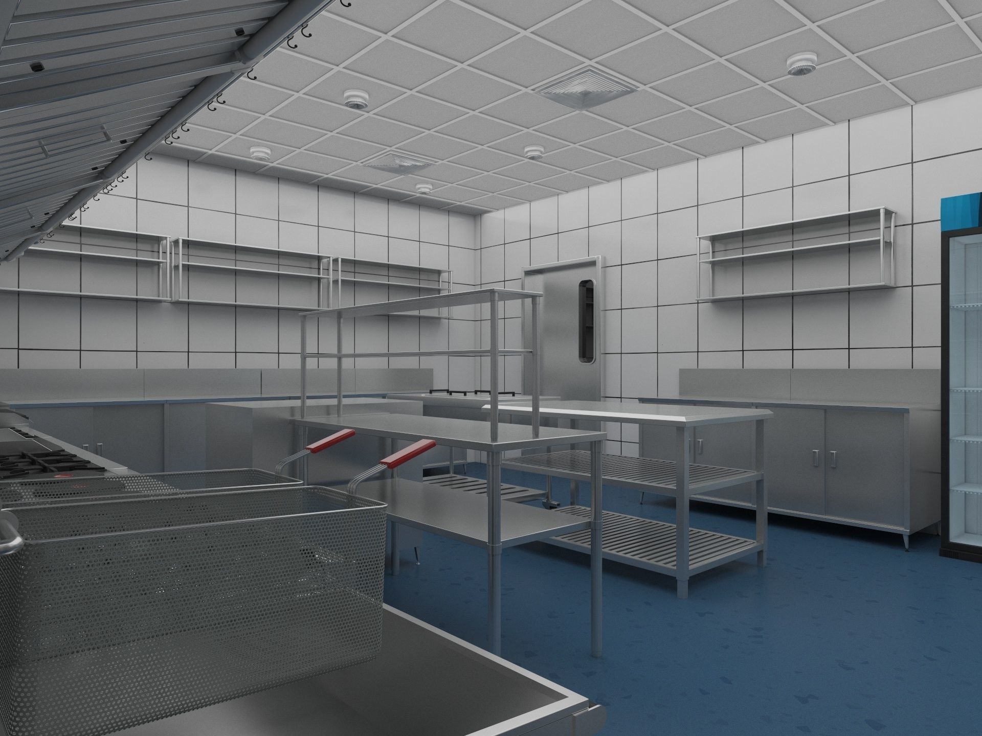Commercial Kitchen 7 3D model_4