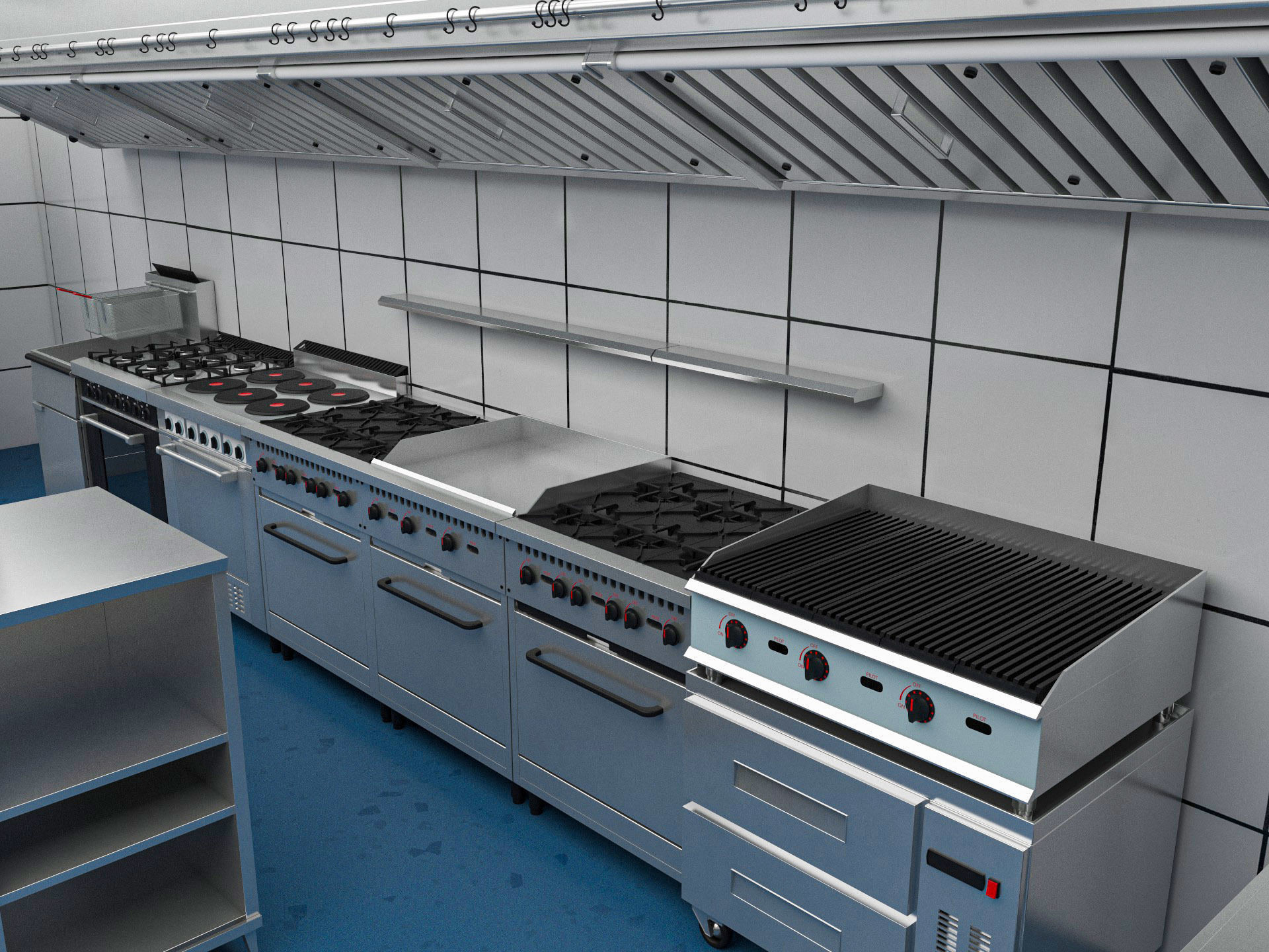 Commercial Kitchen 7 3D model_3