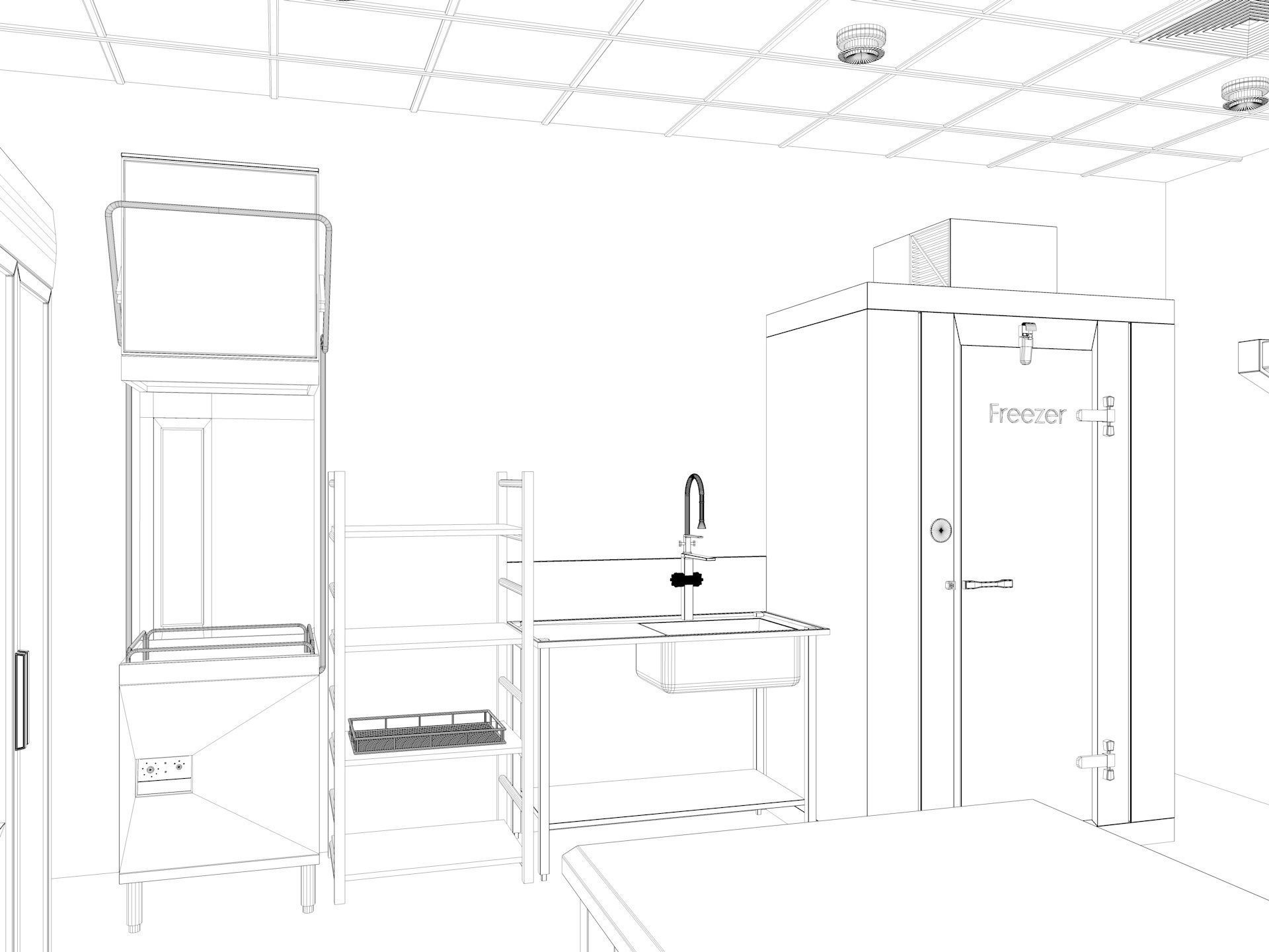 Commercial Kitchen 7 3D model_15