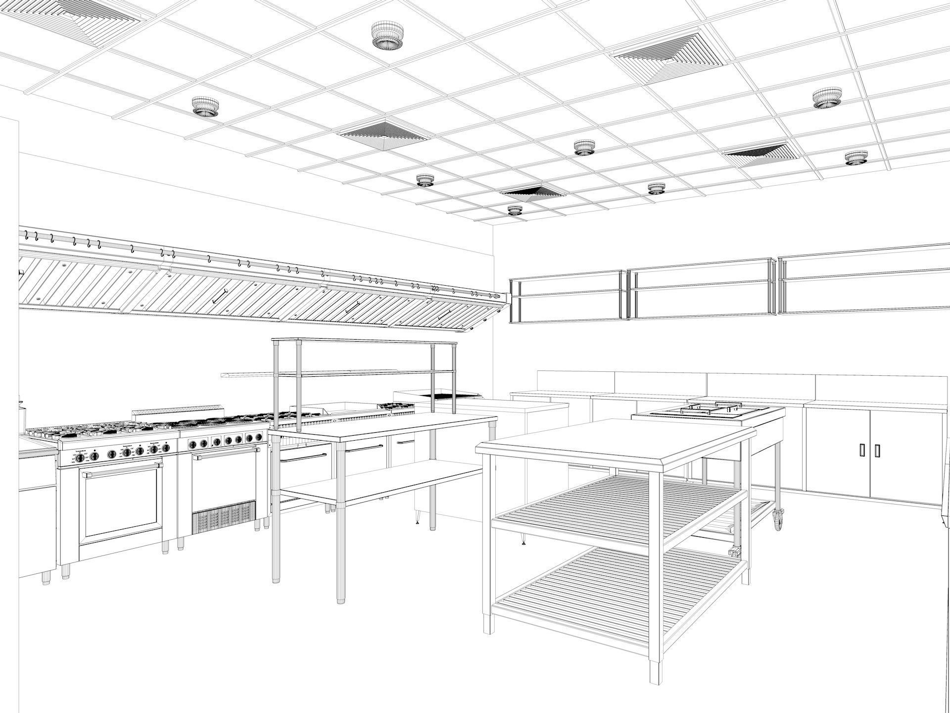Commercial Kitchen 7 3D model_11