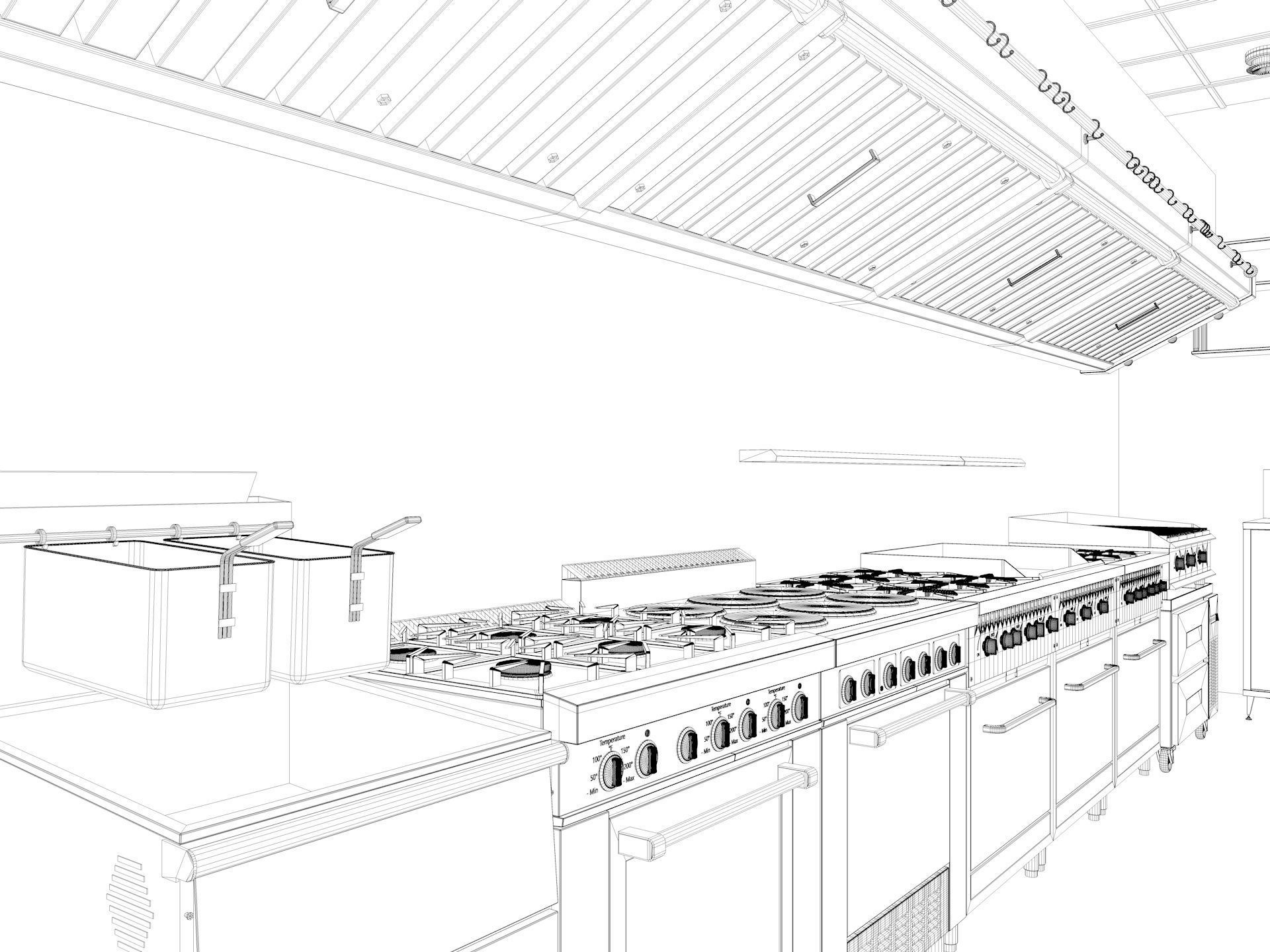 Commercial Kitchen 7 3D model_13