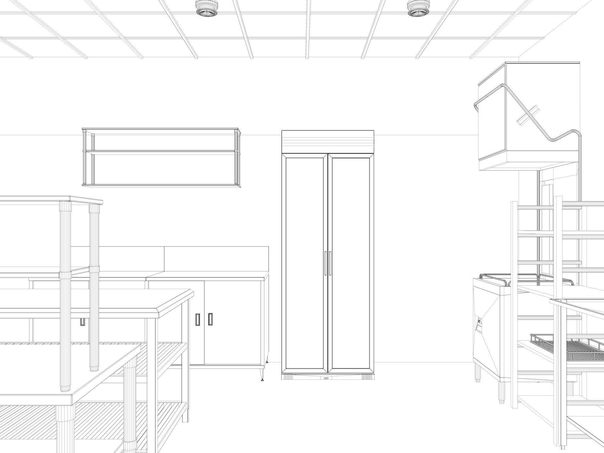 Commercial Kitchen 7 3D model_14