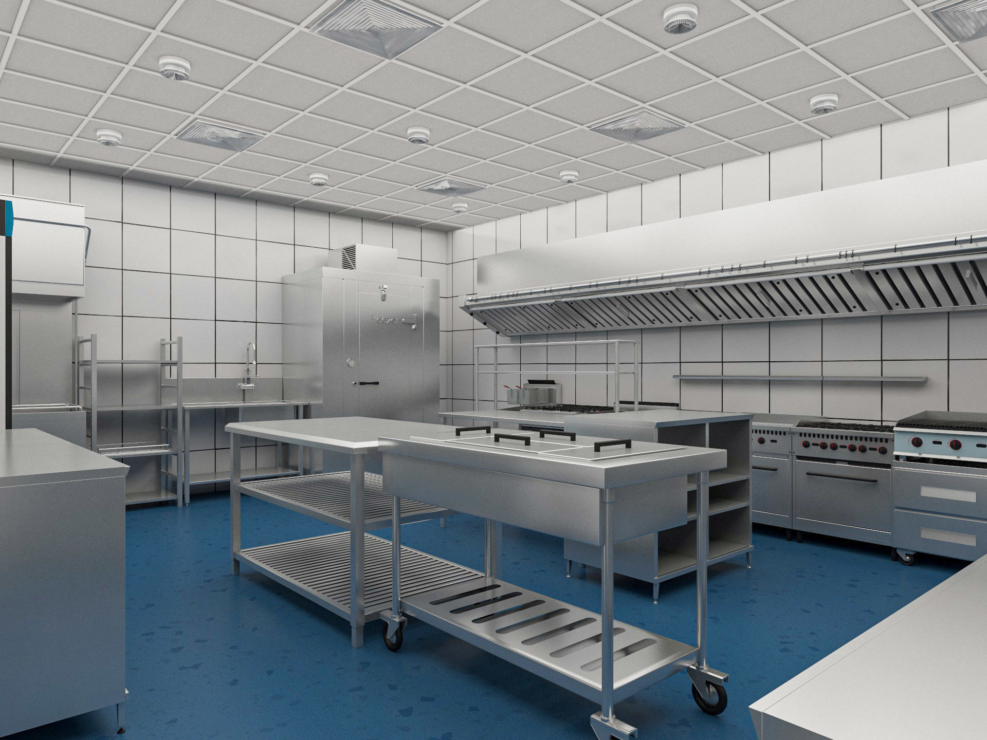 Commercial Kitchen 7 3D model_1