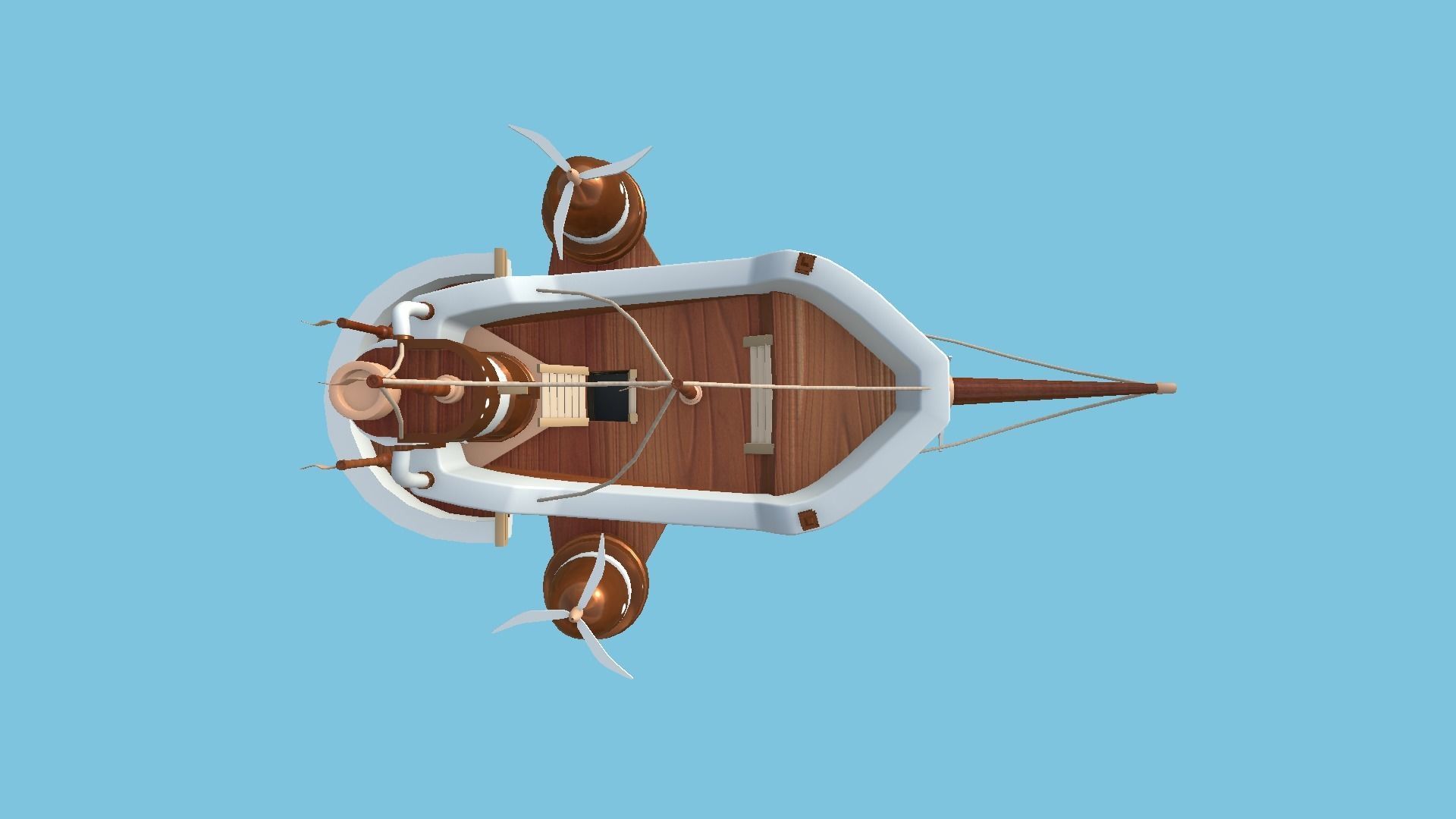 10 Cartoon Airships Collection - Low Poly Ship _56