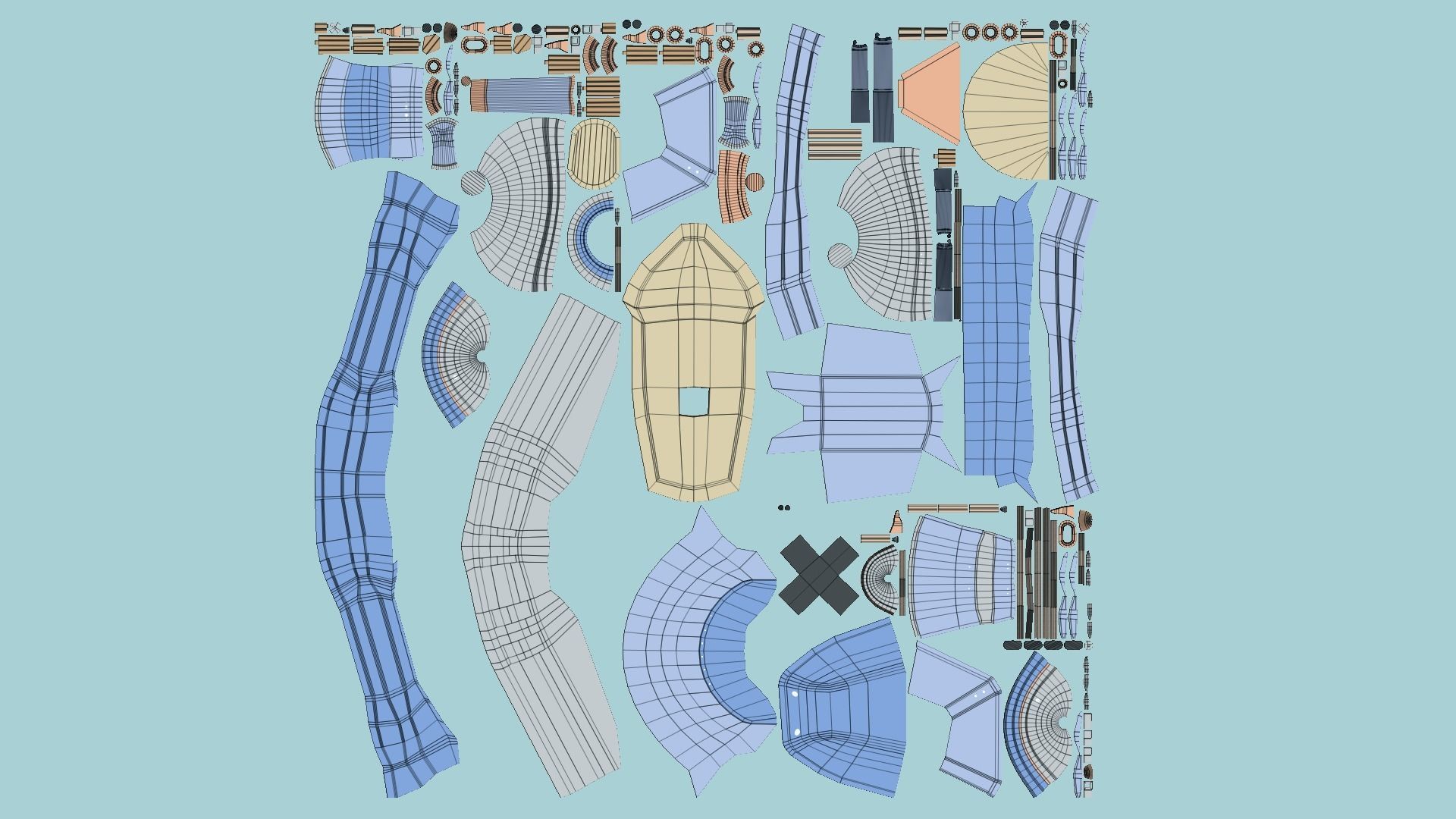 10 Cartoon Airships Collection - Low Poly Ship _63