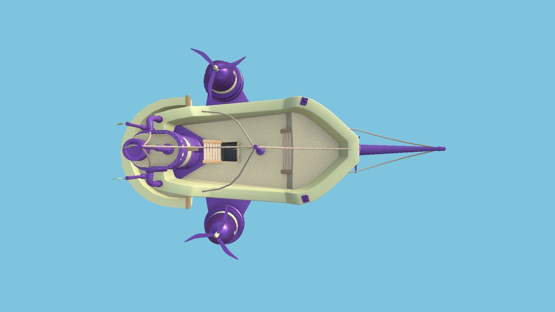 10 Cartoon Airships Collection - Low Poly Ship _82