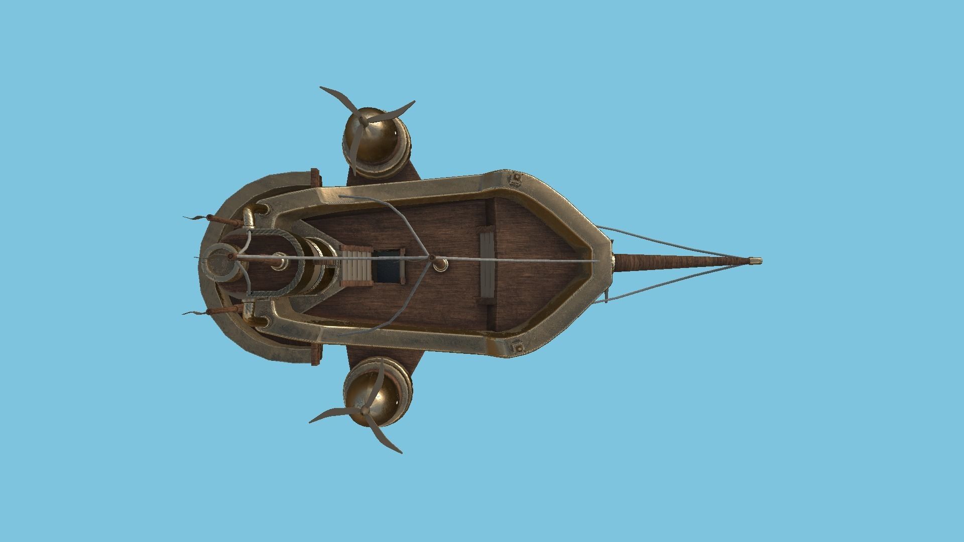10 Cartoon Airships Collection - Low Poly Ship _60
