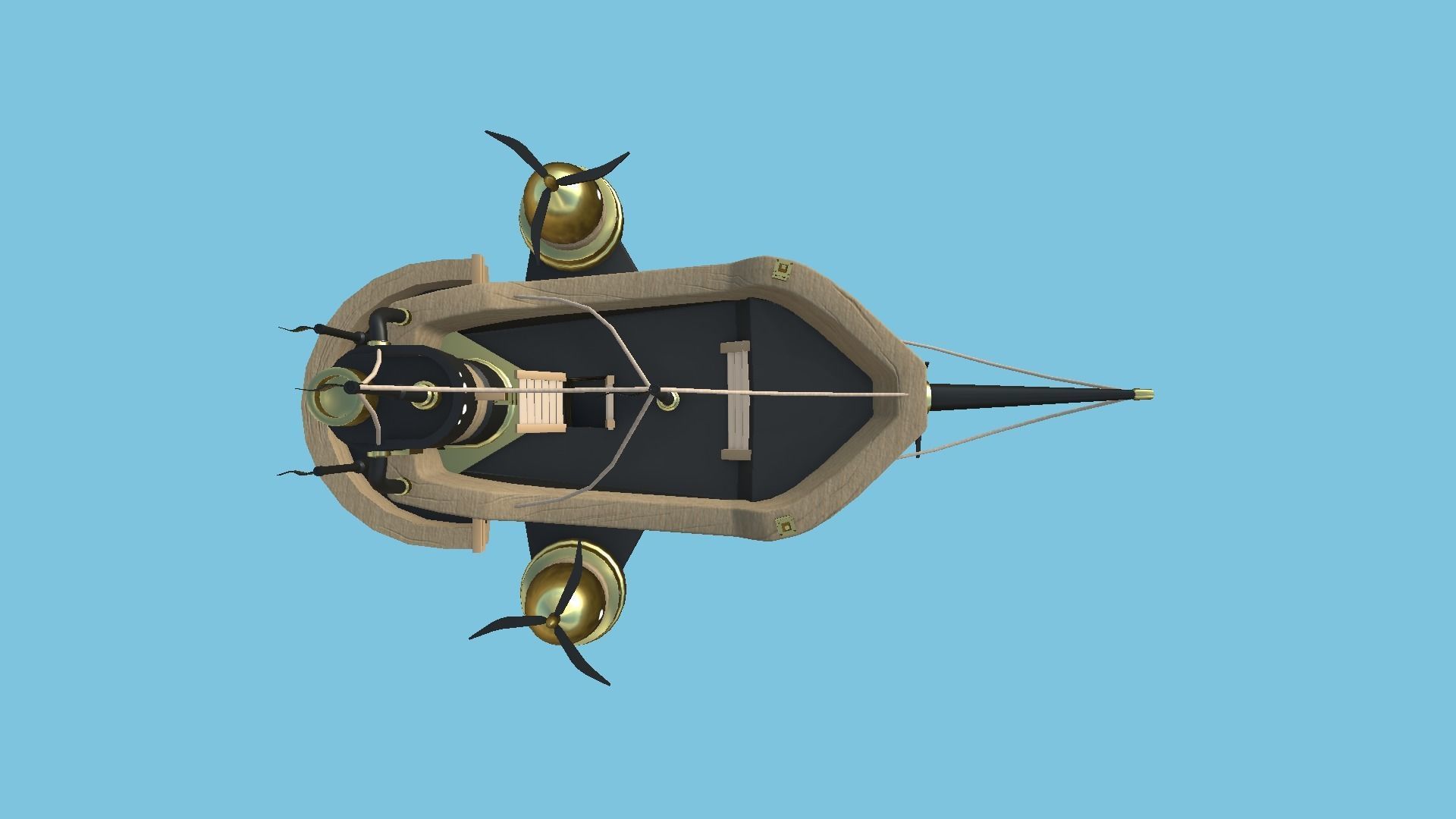 10 Cartoon Airships Collection - Low Poly Ship _40