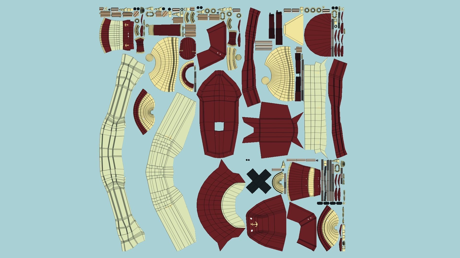 10 Cartoon Airships Collection - Low Poly Ship _65