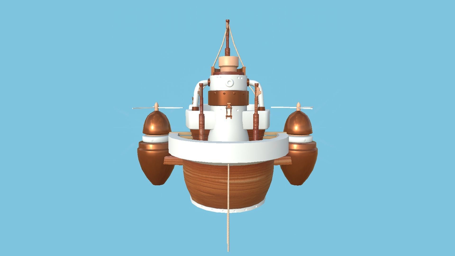10 Cartoon Airships Collection - Low Poly Ship _49