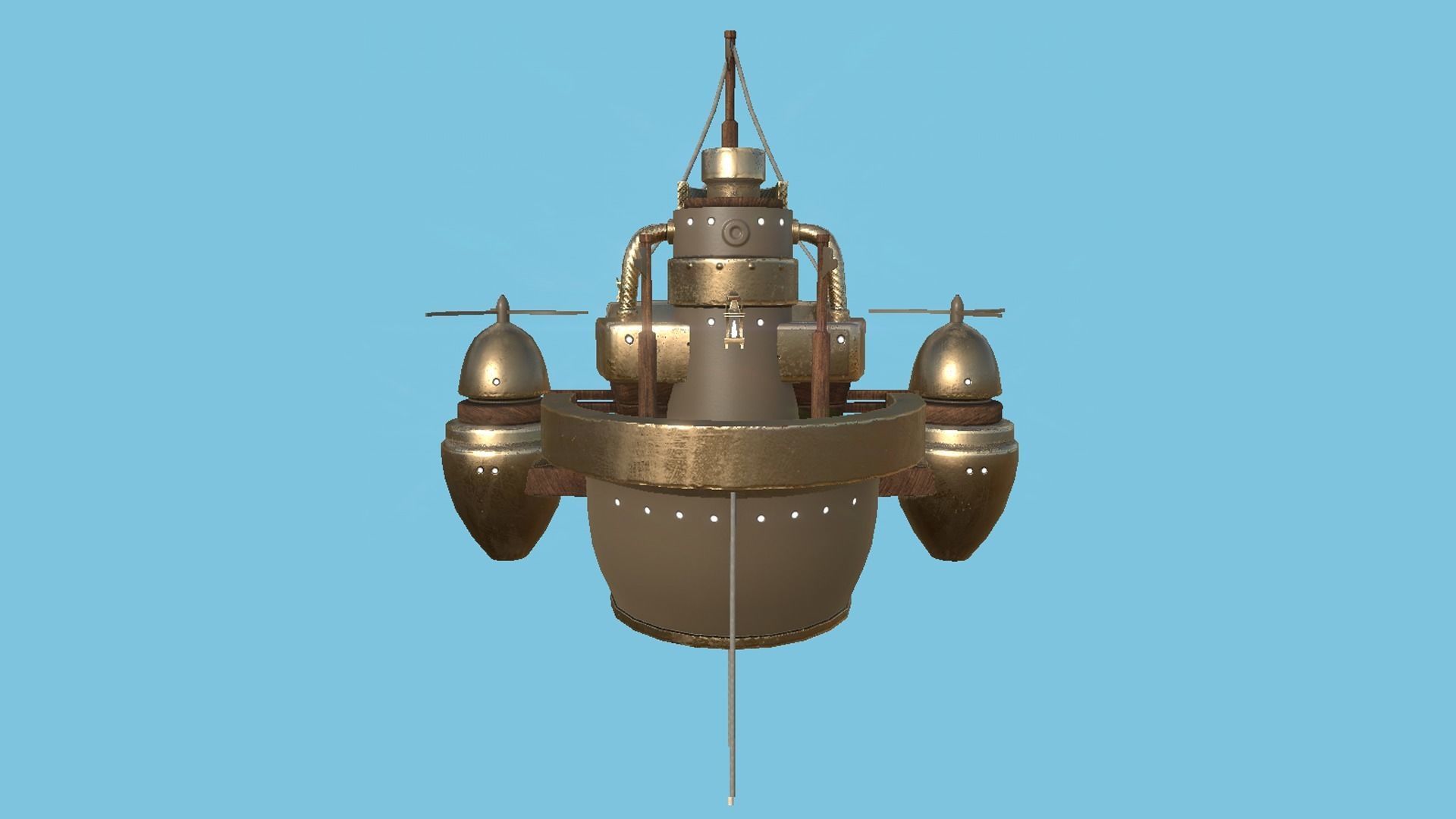 10 Cartoon Airships Collection - Low Poly Ship _59