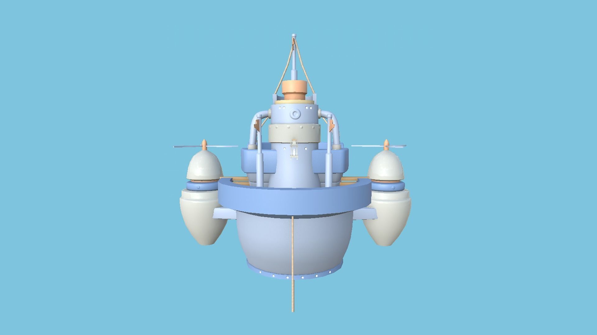 10 Cartoon Airships Collection - Low Poly Ship _48