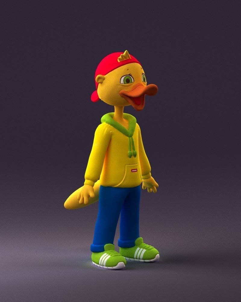 Humanoid platypus 0886 3D Print Ready 3D print model_15