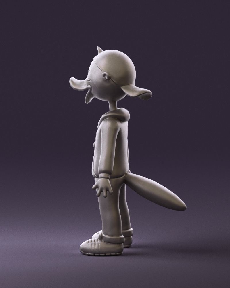Humanoid platypus 0886 3D Print Ready 3D print model_8
