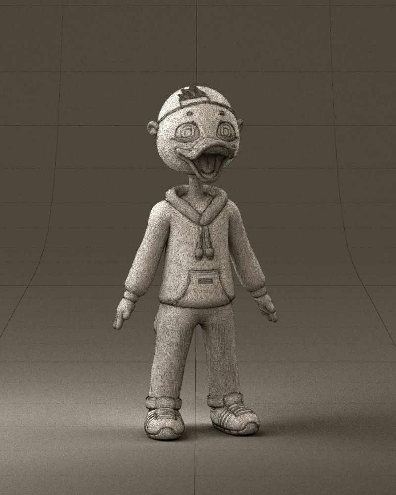 Humanoid platypus 0886 3D Print Ready 3D print model_26