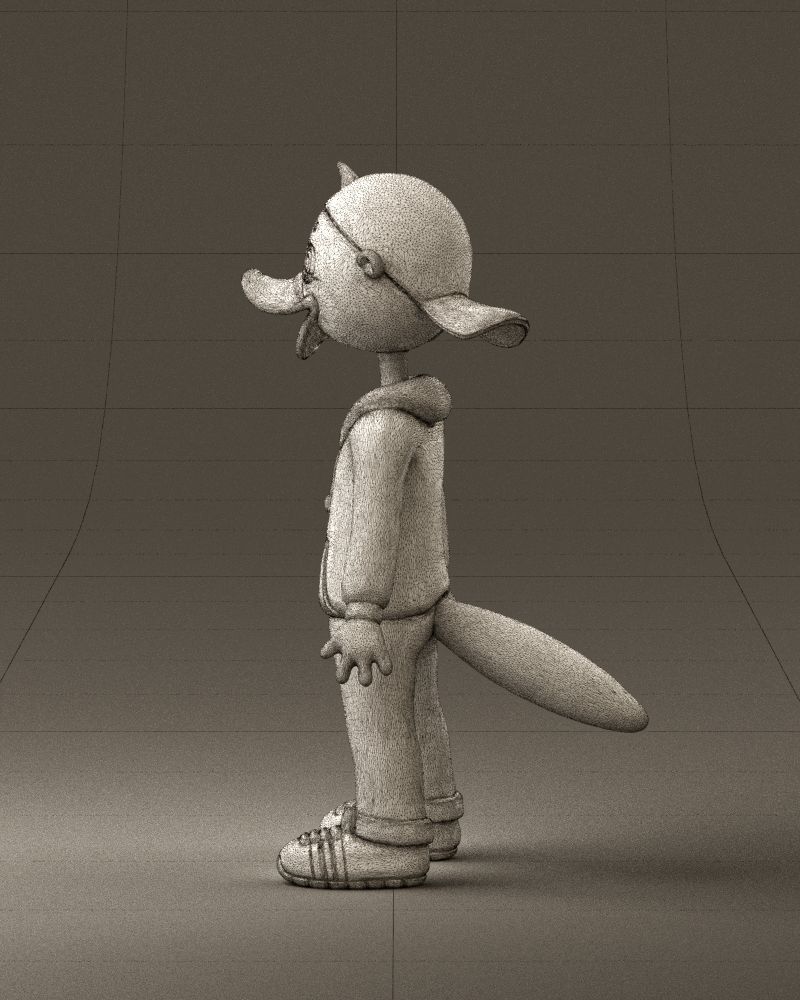 Humanoid platypus 0886 3D Print Ready 3D print model_32