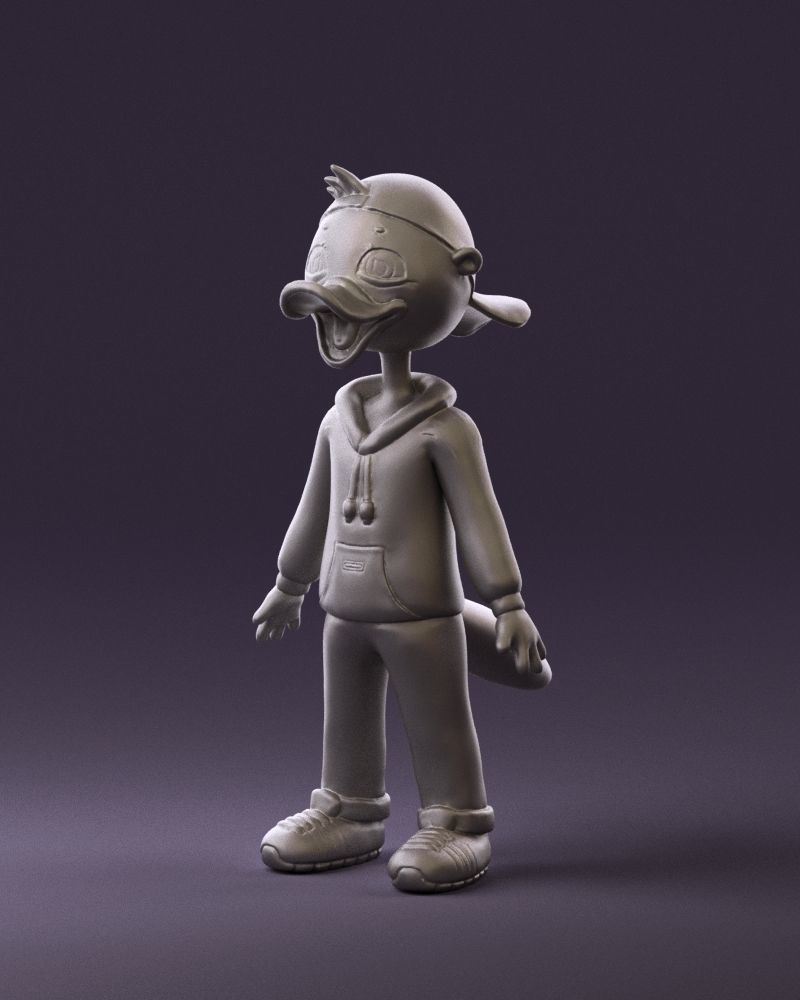 Humanoid platypus 0886 3D Print Ready 3D print model_10