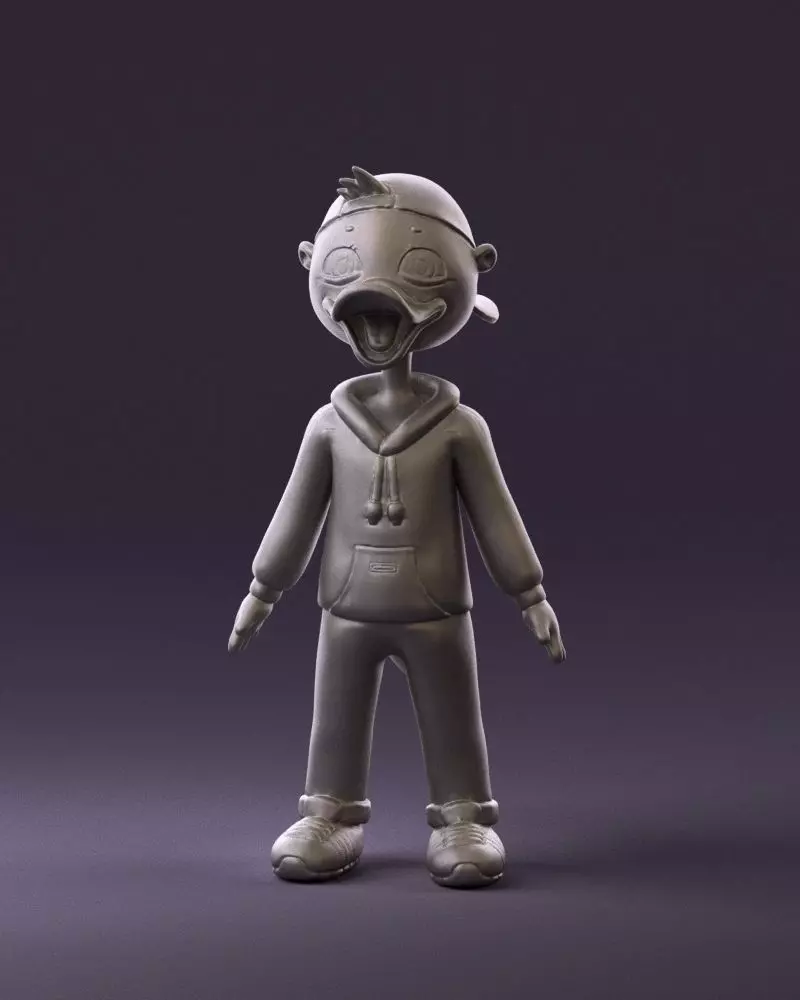 Humanoid platypus 0886 3D Print Ready 3D print model_0