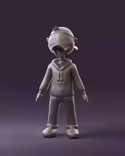 Humanoid platypus 0886 3D Print Ready 3D print model