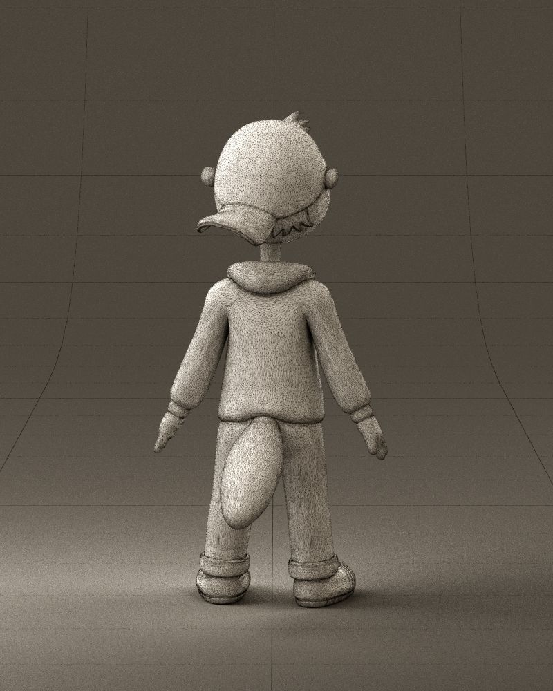 Humanoid platypus 0886 3D Print Ready 3D print model_30