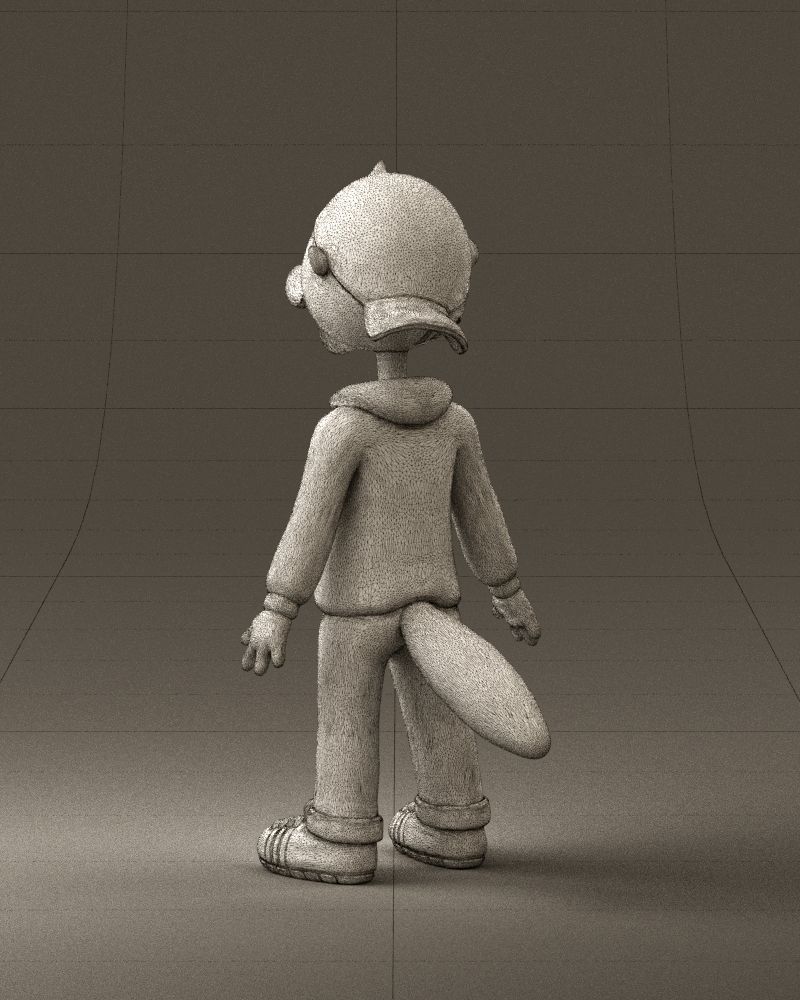Humanoid platypus 0886 3D Print Ready 3D print model_31