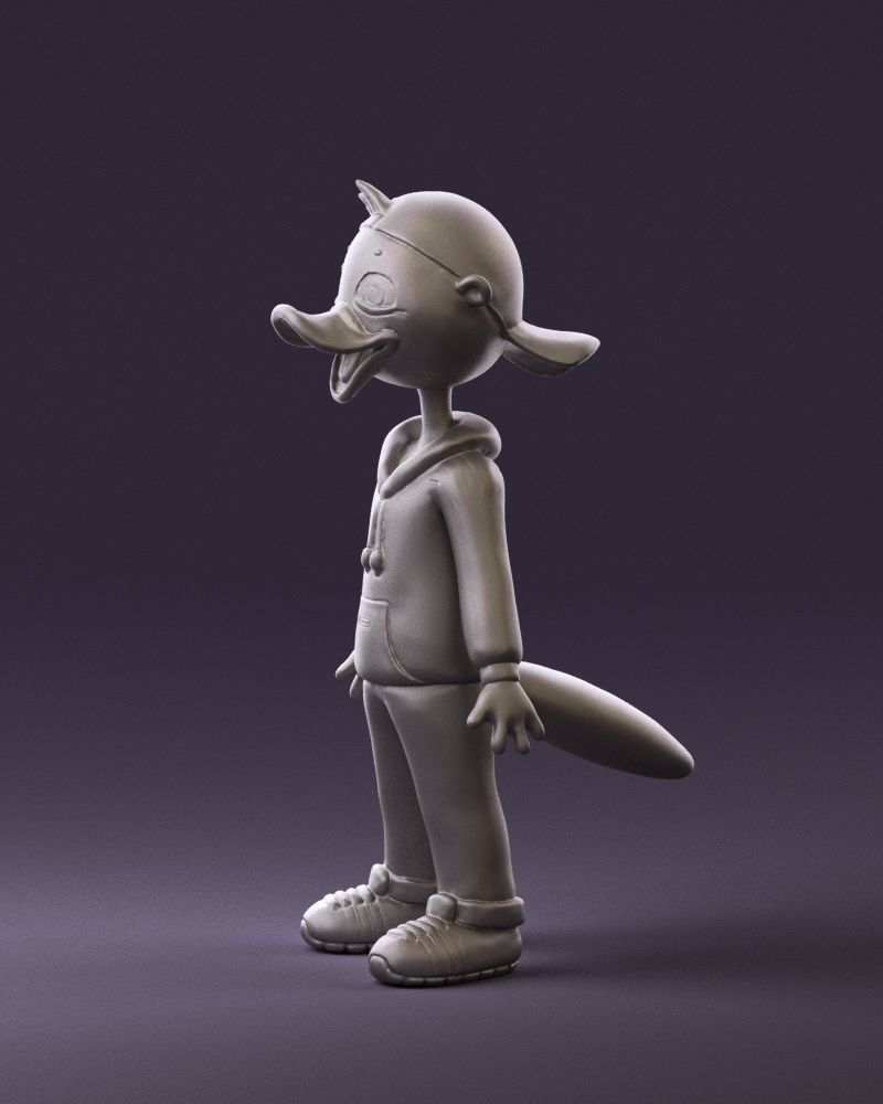 Humanoid platypus 0886 3D Print Ready 3D print model_9