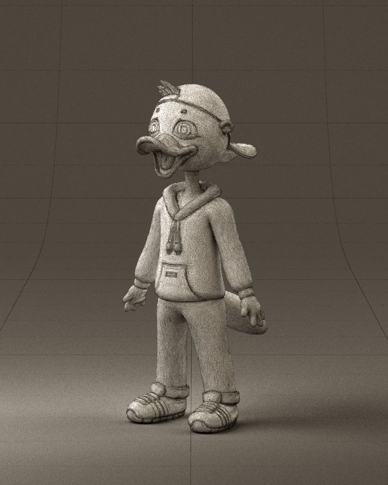 Humanoid platypus 0886 3D Print Ready 3D print model_34