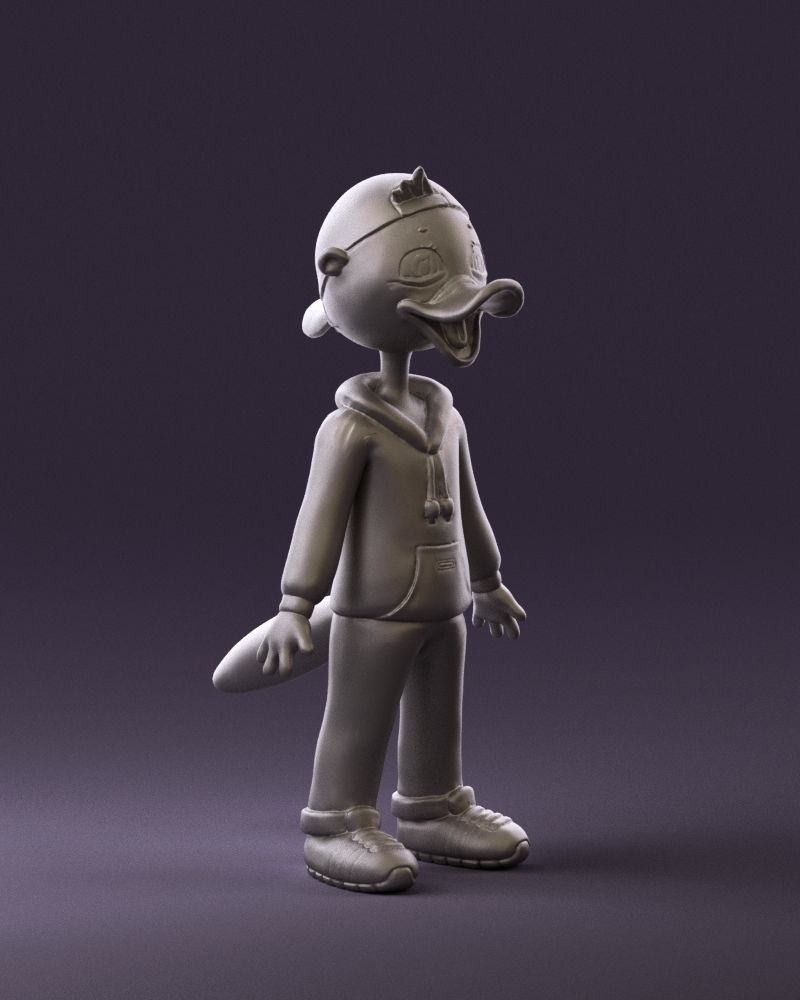 Humanoid platypus 0886 3D Print Ready 3D print model_3