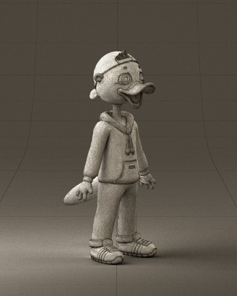 Humanoid platypus 0886 3D Print Ready 3D print model_27