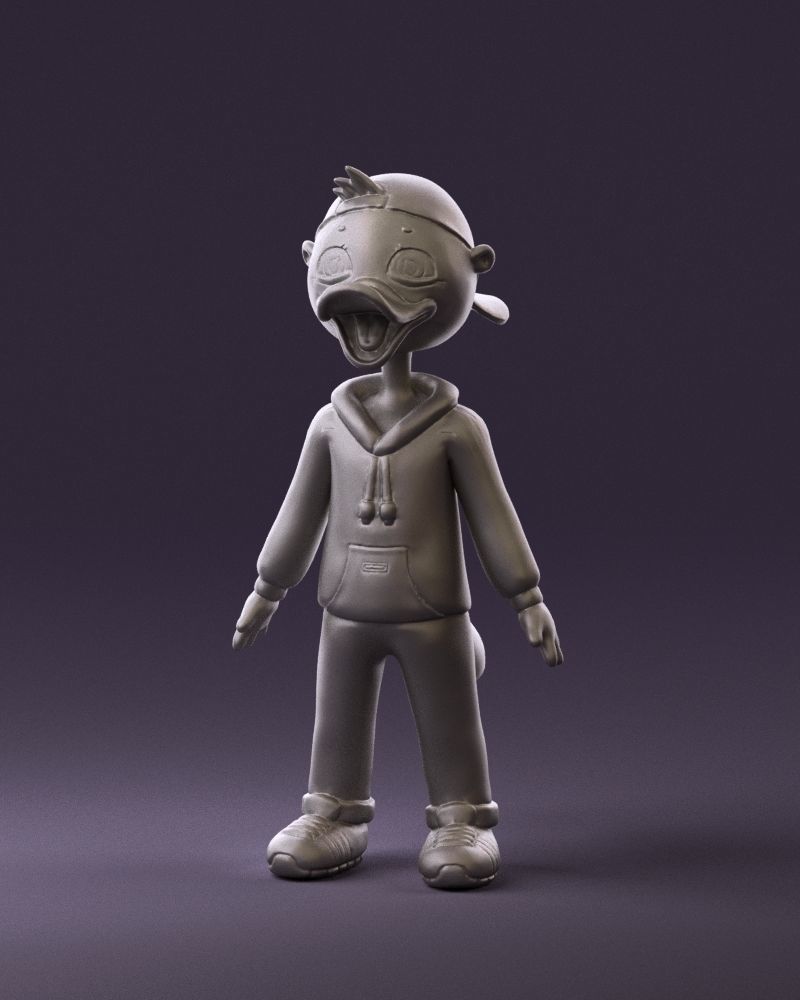 Humanoid platypus 0886 3D Print Ready 3D print model_11