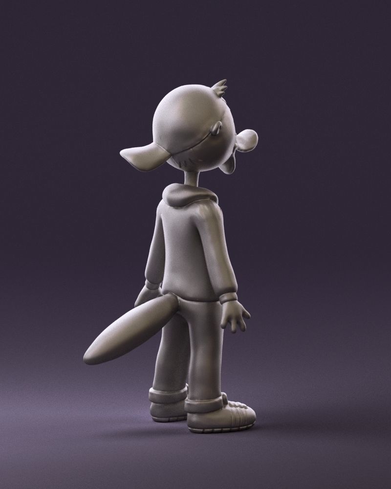Humanoid platypus 0886 3D Print Ready 3D print model_5