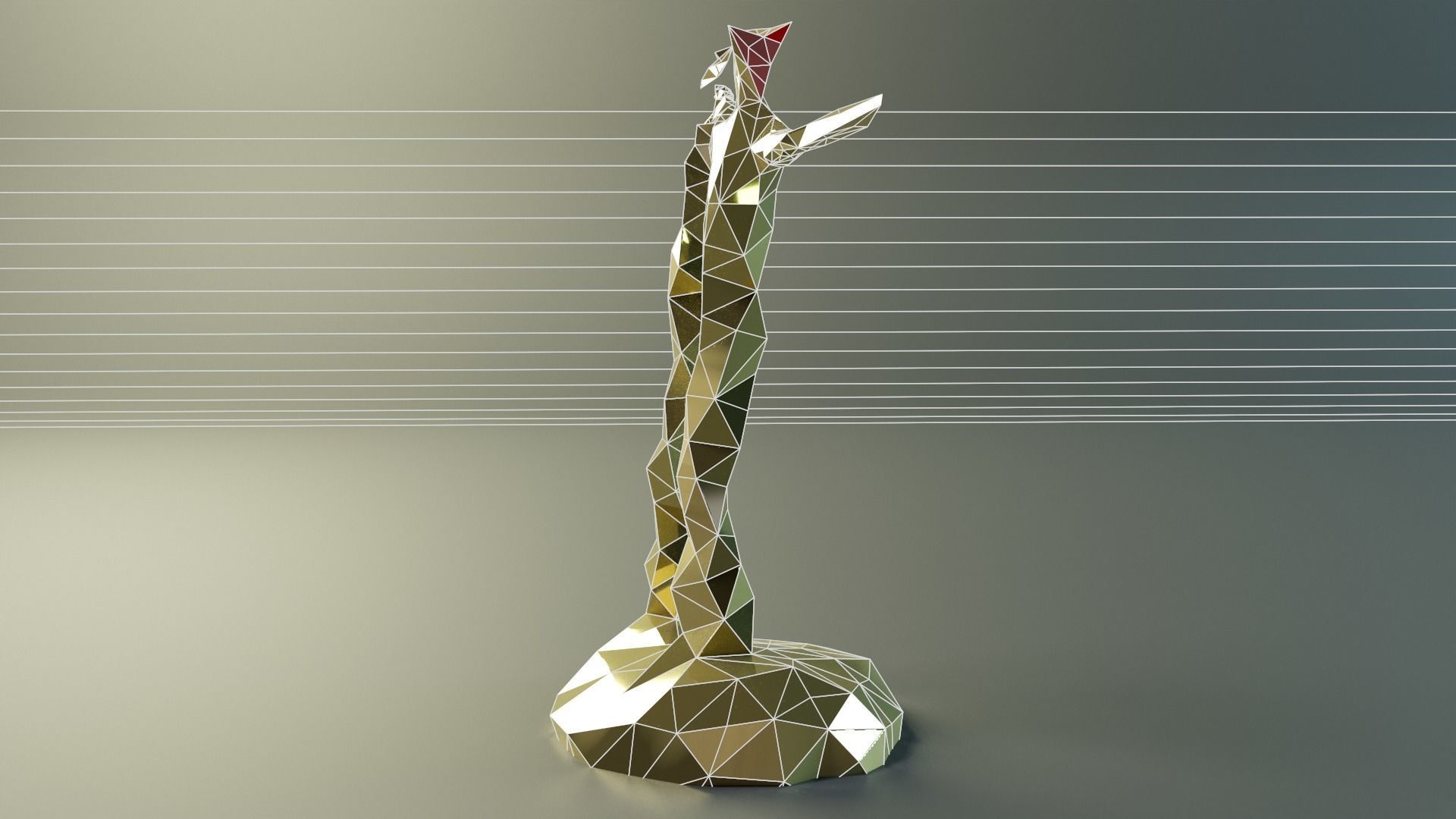 Geo Man Art Low-poly 3D model_11