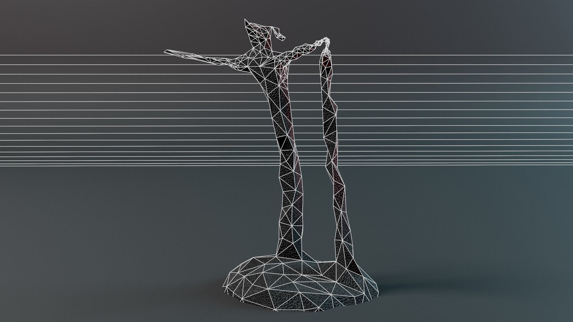 Geo Man Art Low-poly 3D model_5