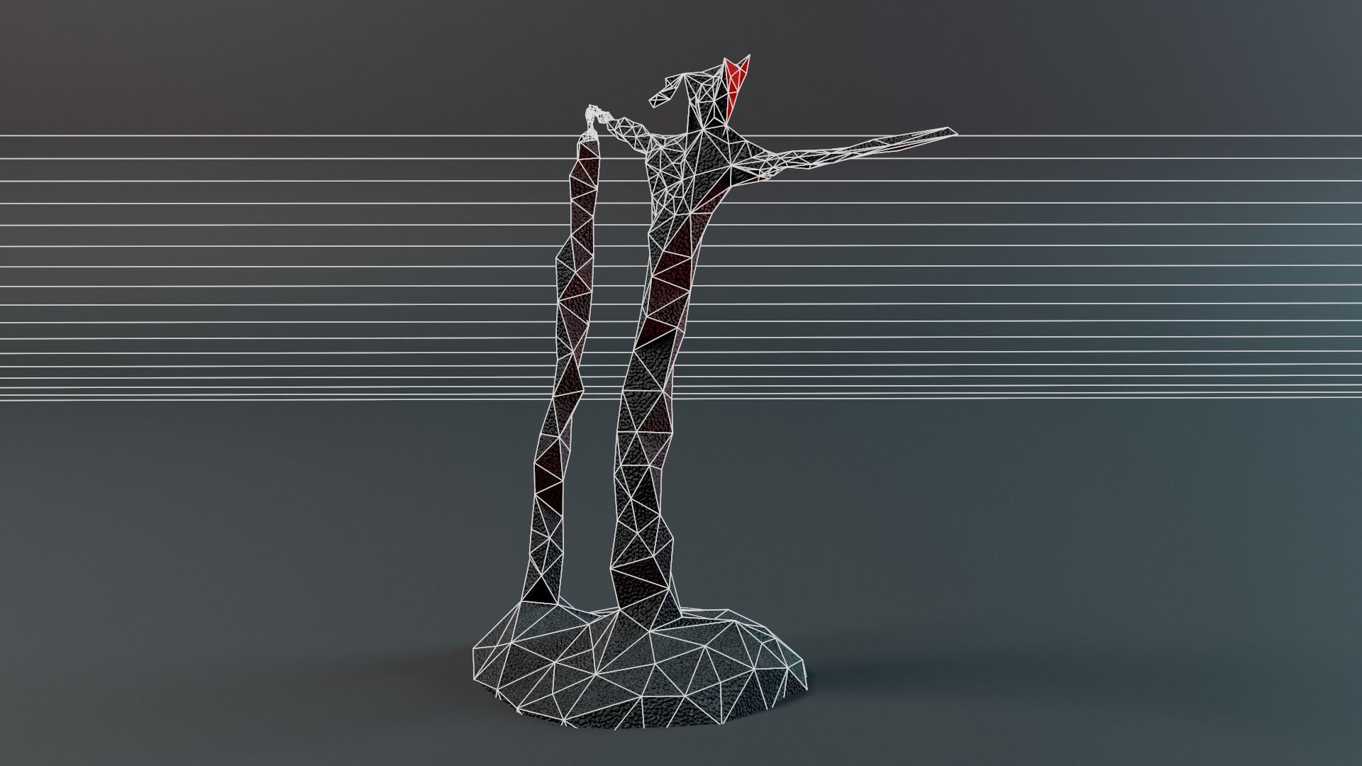 Geo Man Art Low-poly 3D model_6