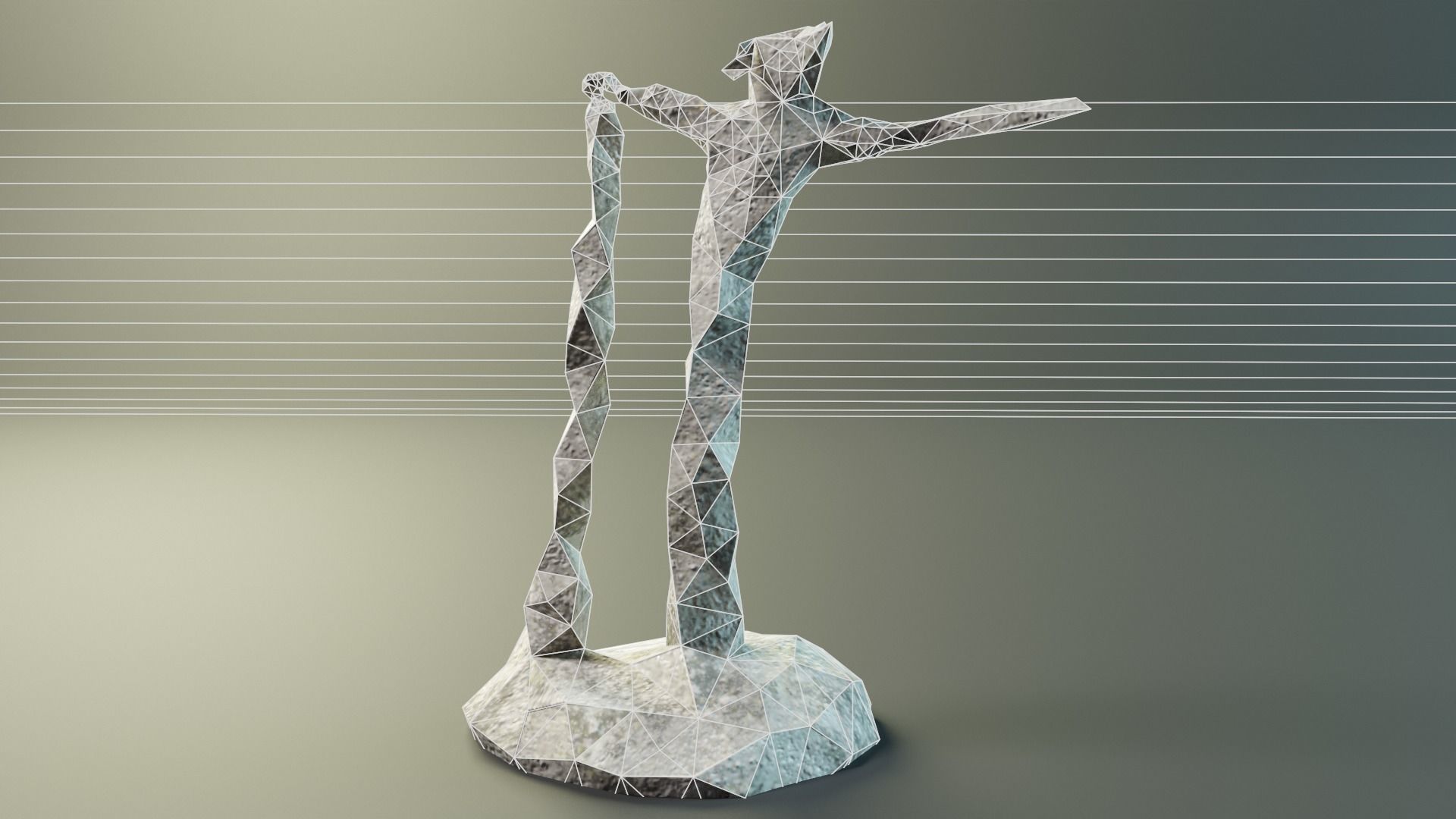 Geo Man Art Low-poly 3D model_27