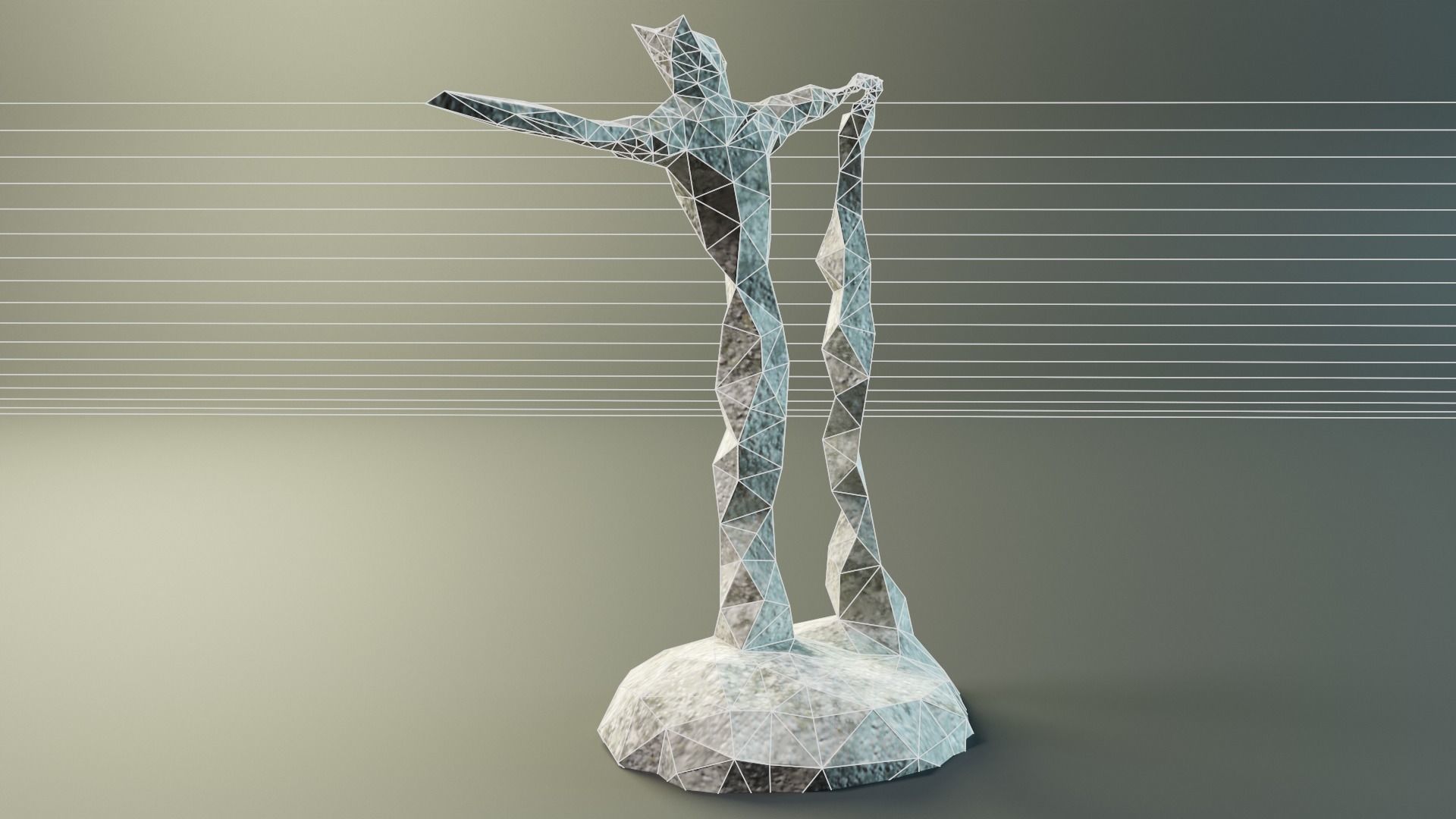 Geo Man Art Low-poly 3D model_24