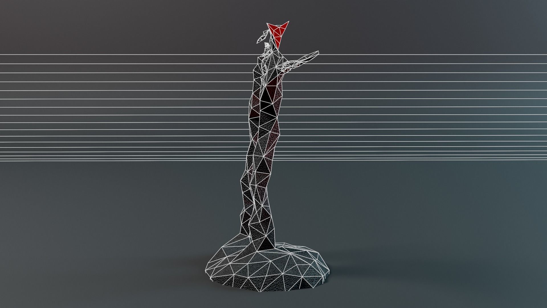 Geo Man Art Low-poly 3D model_3