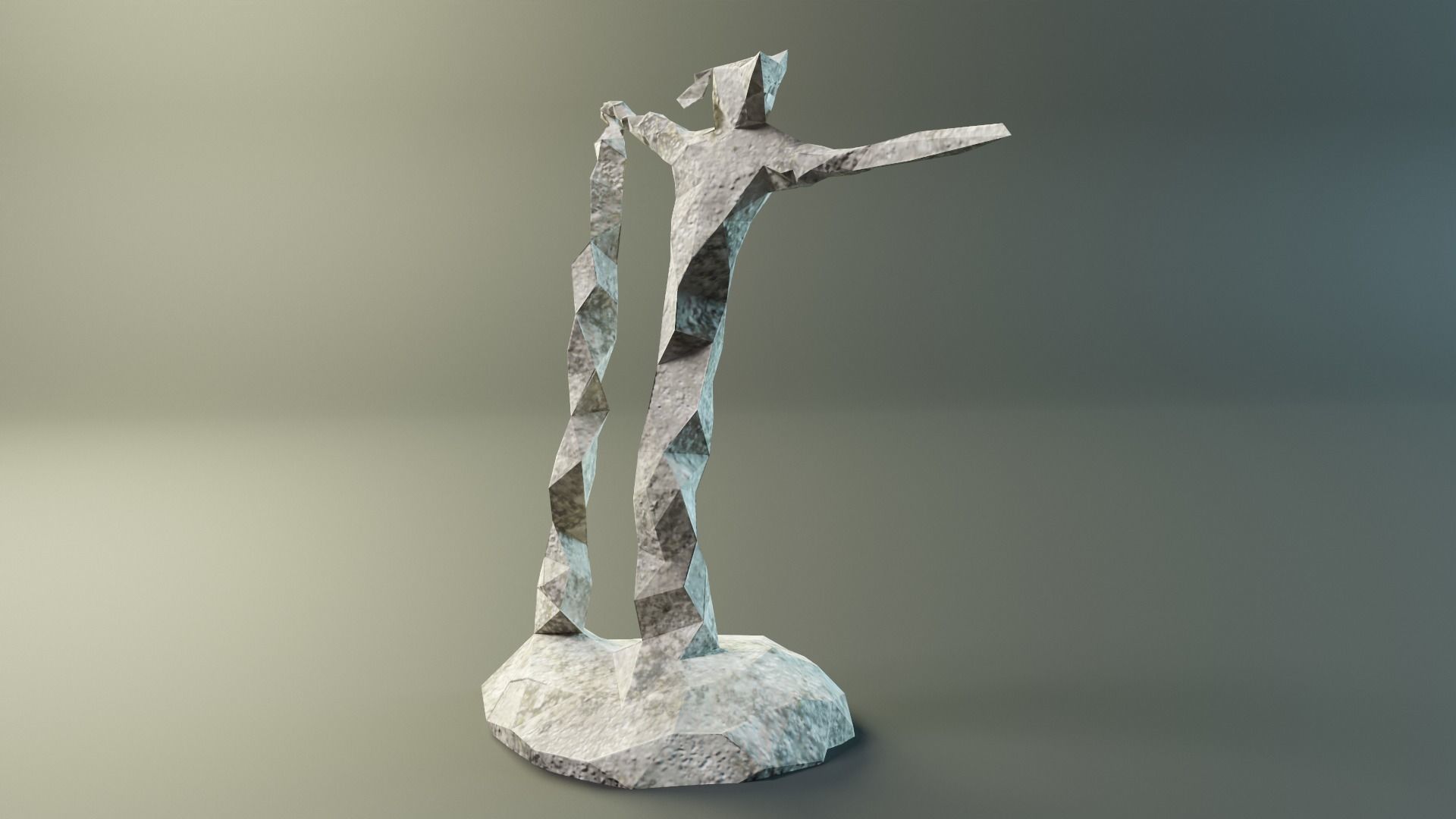 Geo Man Art Low-poly 3D model_2