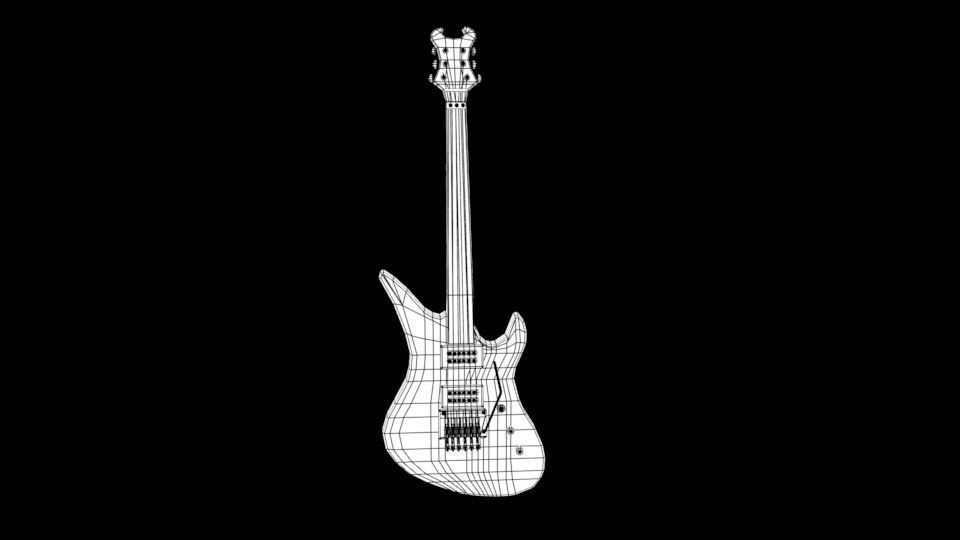Guitar Synyster Gates signature Low-poly 3D model_9