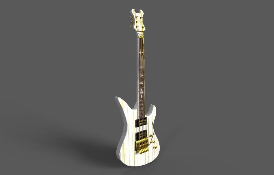 Guitar Synyster Gates signature Low-poly 3D model_8