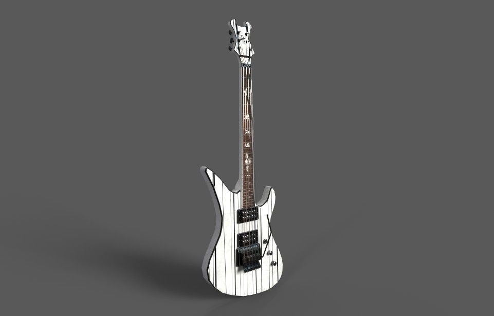 Guitar Synyster Gates signature Low-poly 3D model_7