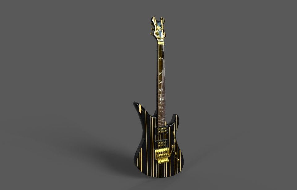 Guitar Synyster Gates signature Low-poly 3D model_5