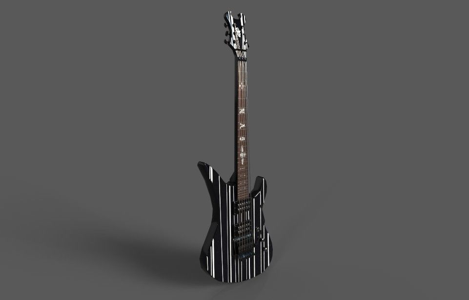 Guitar Synyster Gates signature Low-poly 3D model_6