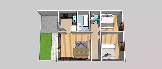 House - Floor Plan 3D