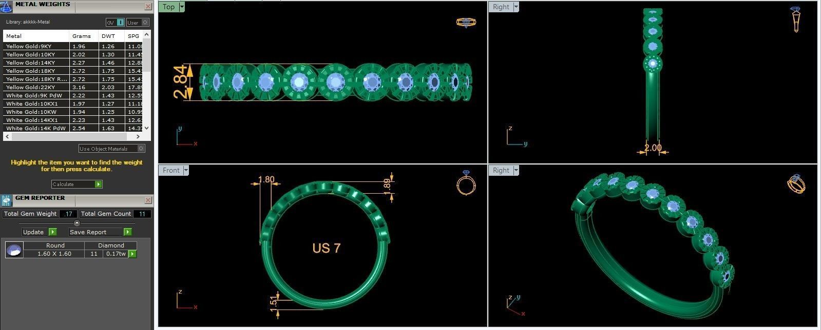 Half eternity Band 3D print model_3