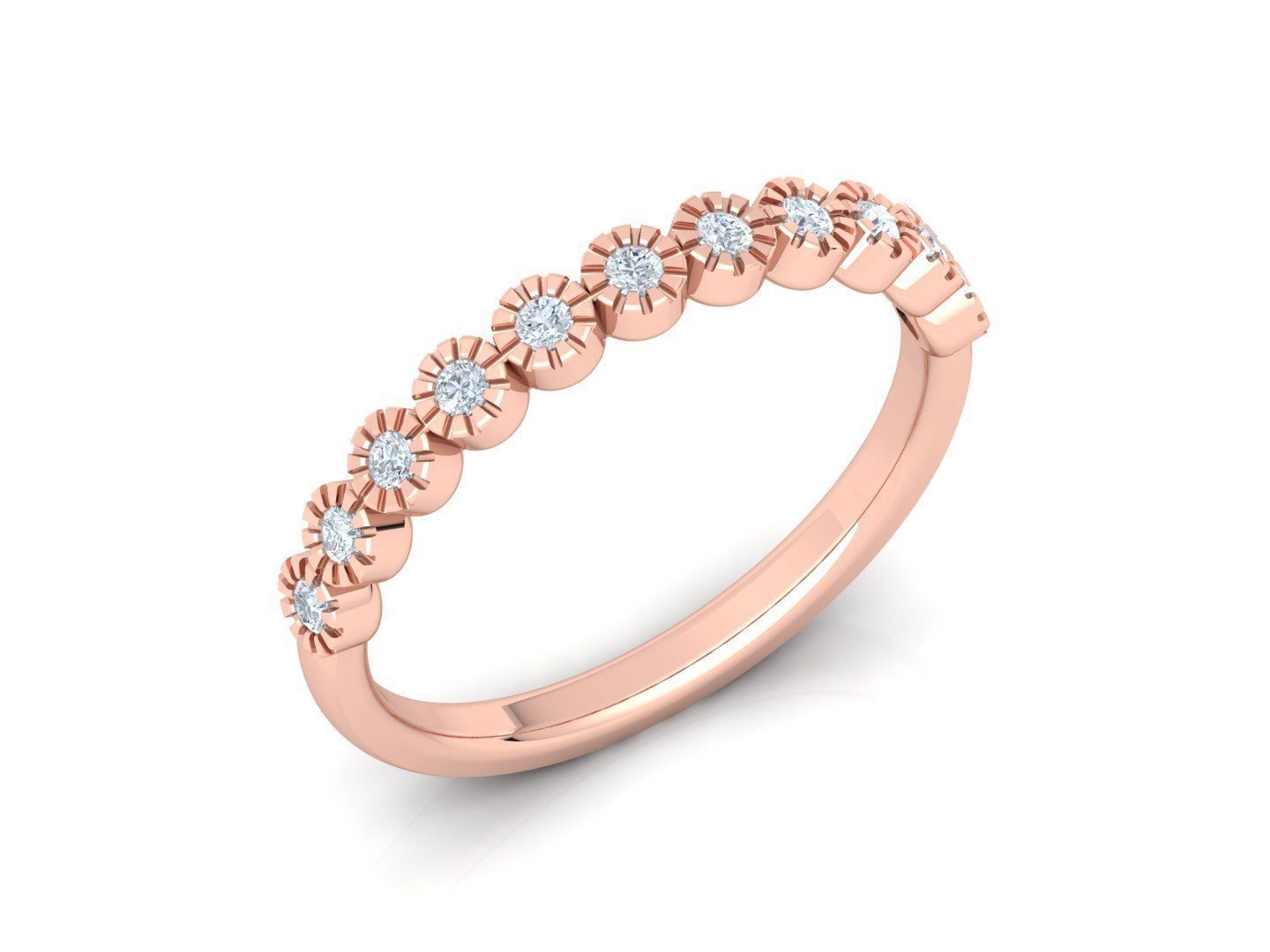 Half eternity Band 3D print model_1