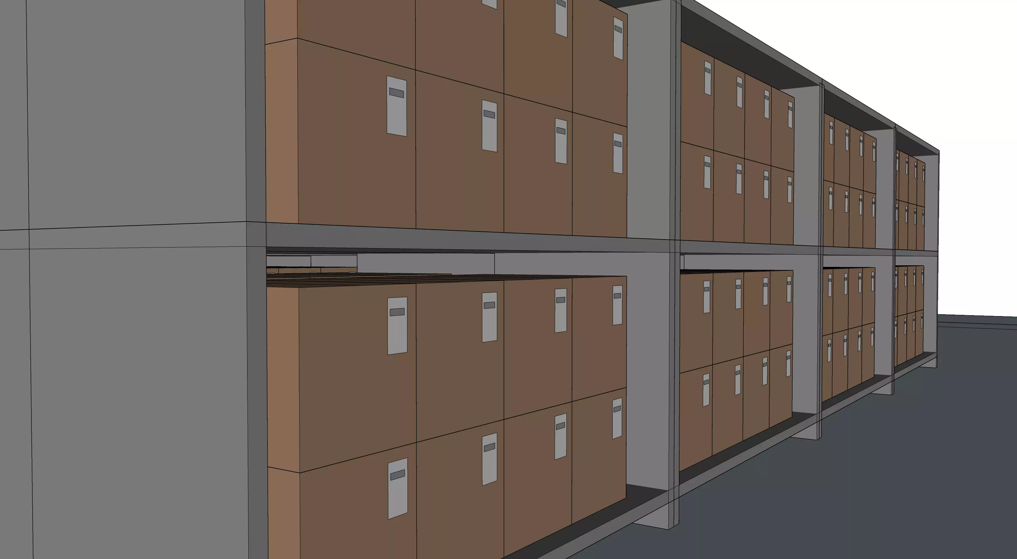 07 METAL  RACKS STACKED BOX ITEM INTERIOR MISCELLANEOUS EXTRA Free low-poly 3D model_0