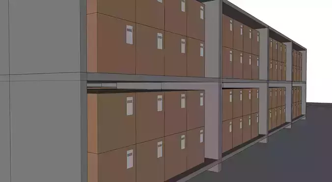 07 METAL  RACKS STACKED BOX ITEM INTERIOR MISCELLANEOUS EXTRA